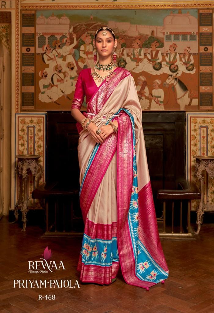 Priyam Patola Pure Silk Designer Patola Saree - Traditional Wedding & Festive Wear
