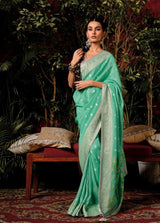 Pure Viscose Dola Silk Saree with Rich Zari Weaving Designer Pallu & Border