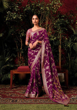Pure Viscose Dola Silk Saree with Rich Zari Weaving Designer Pallu & Border