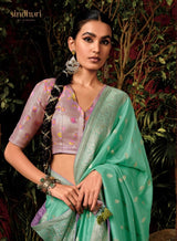 Pure Viscose Dola Silk Saree with Rich Zari Weaving Designer Pallu & Border