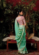 Pure Viscose Dola Silk Saree with Rich Zari Weaving Designer Pallu & Border