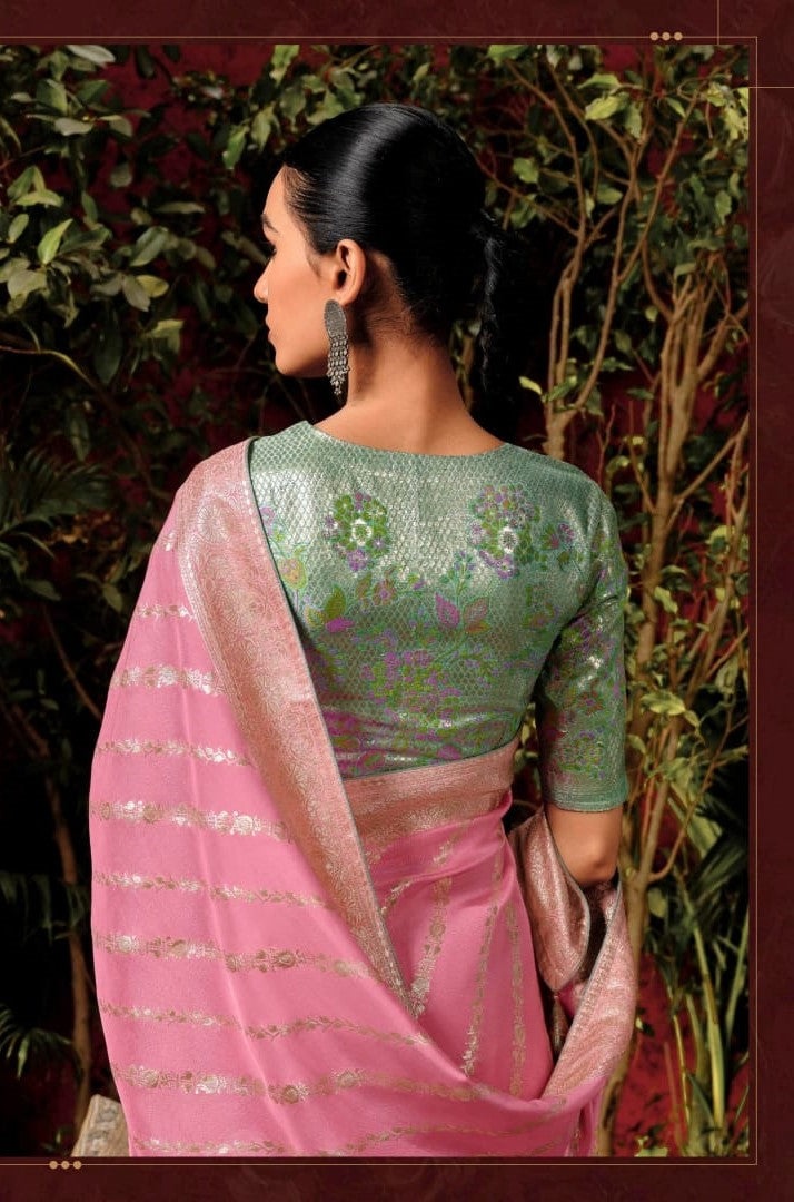 Pure Viscose Dola Silk Saree with Rich Zari Weaving Designer Pallu & Border