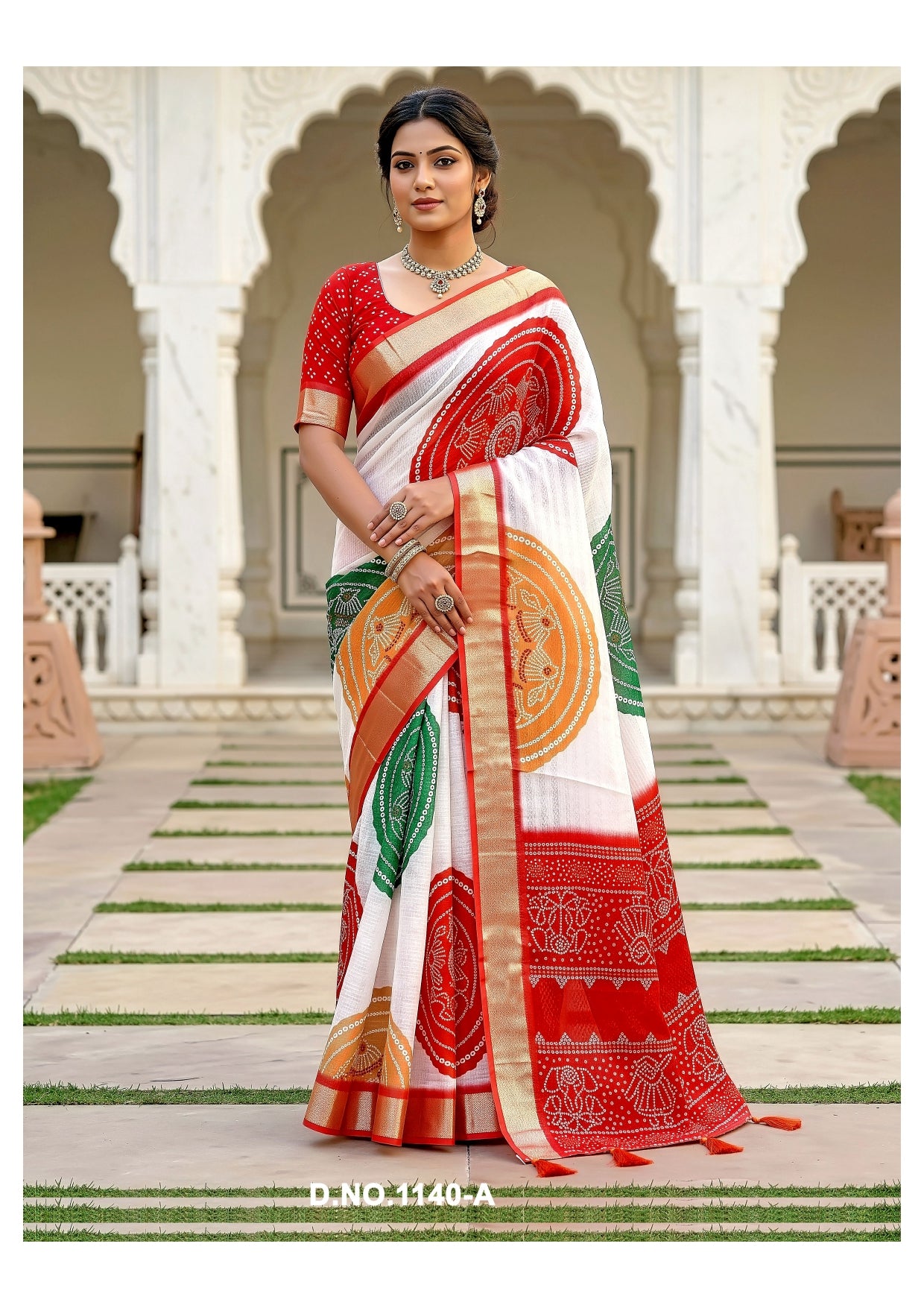 Vallabhi Prints Qutub Minar Vol 4 Digital Printed Saree - M.R. Saree Emporium