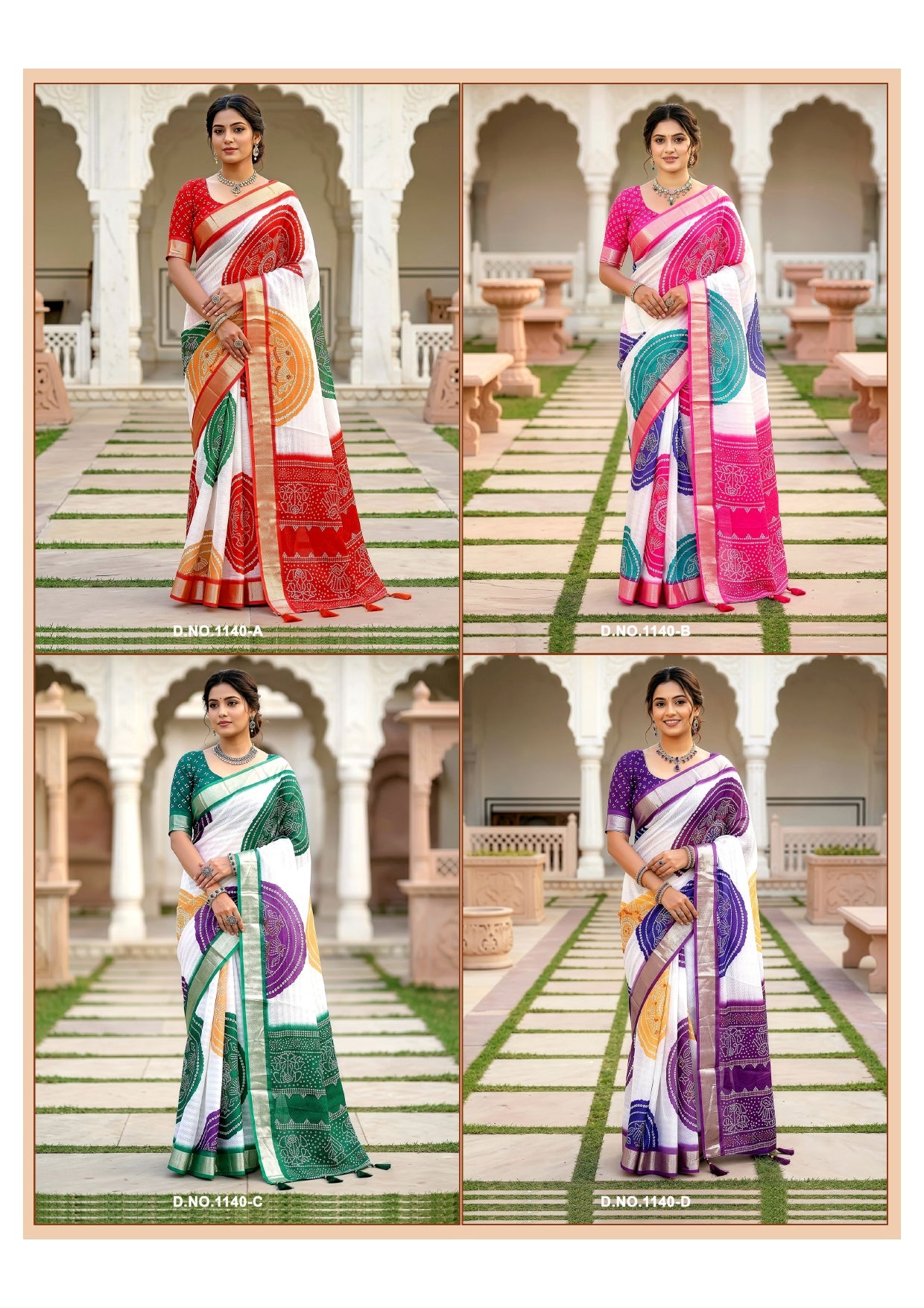 Vallabhi Prints Qutub Minar Vol 4 Digital Printed Saree - M.R. Saree Emporium