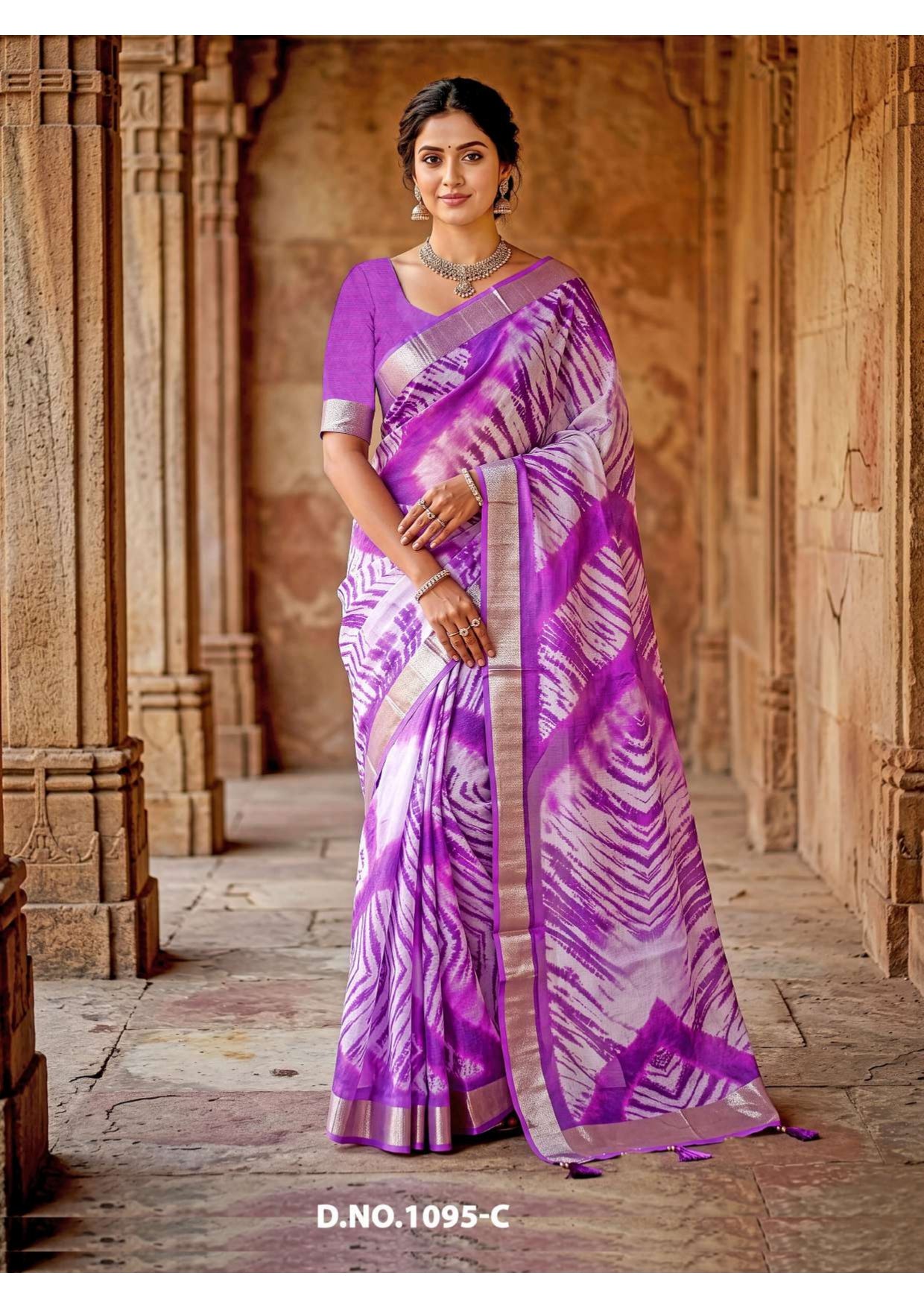 Vallabhi Prints Qutub Minar Vol-05 Digital Printed Saree - M.R. Saree Emporium
