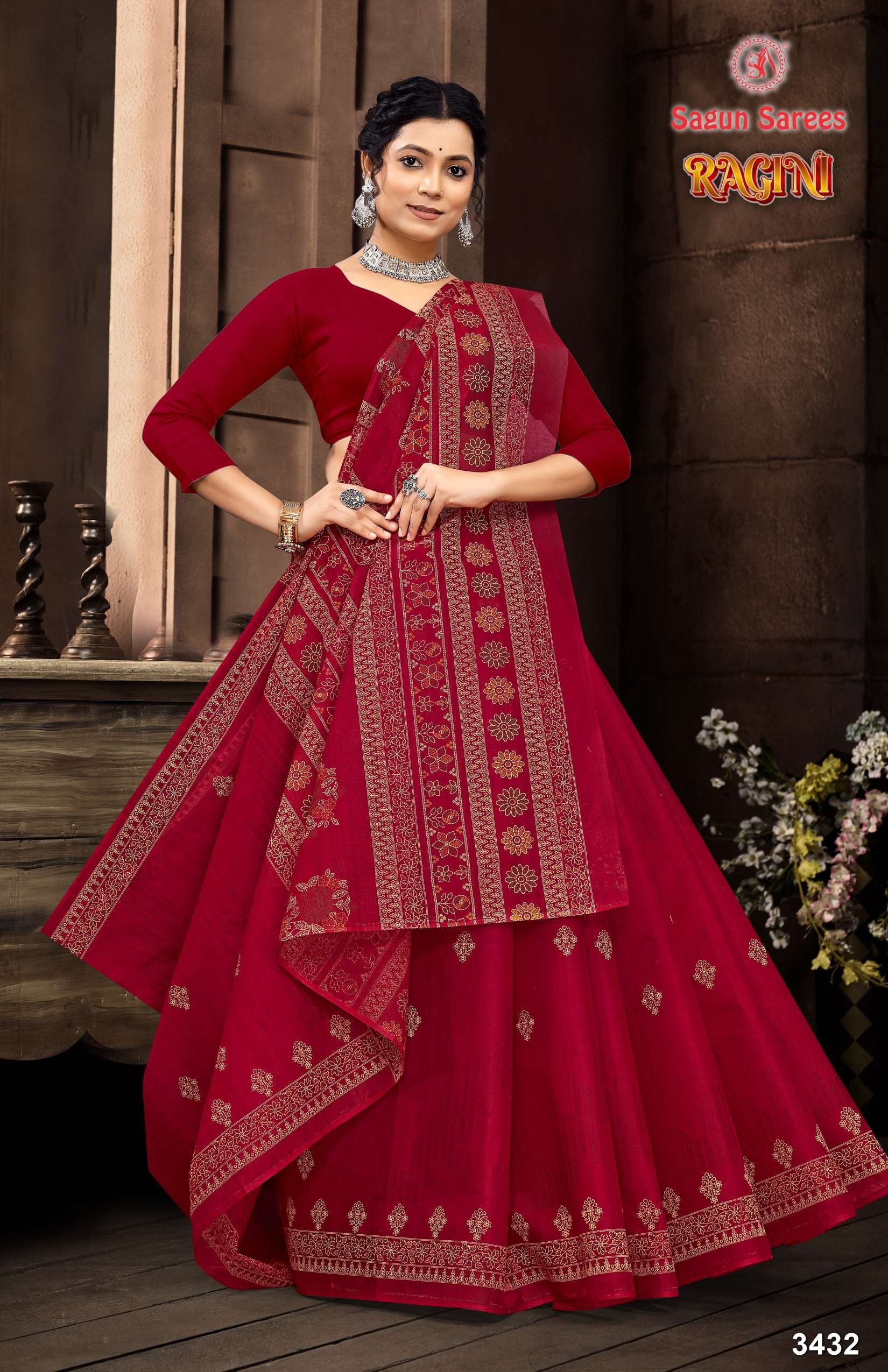 Ragini Women's Cotton Woven Saree