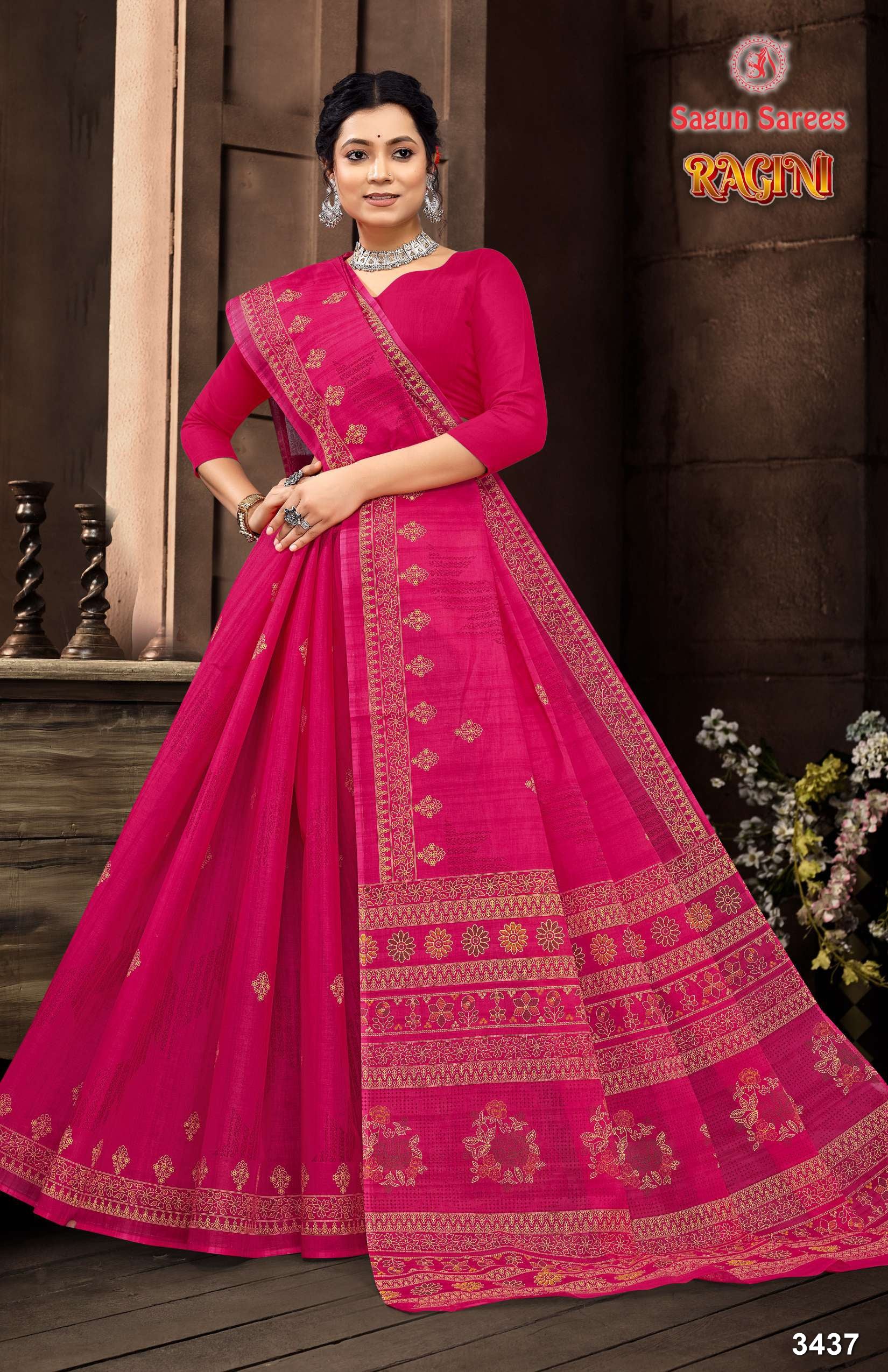 Ragini Women's Cotton Woven Saree