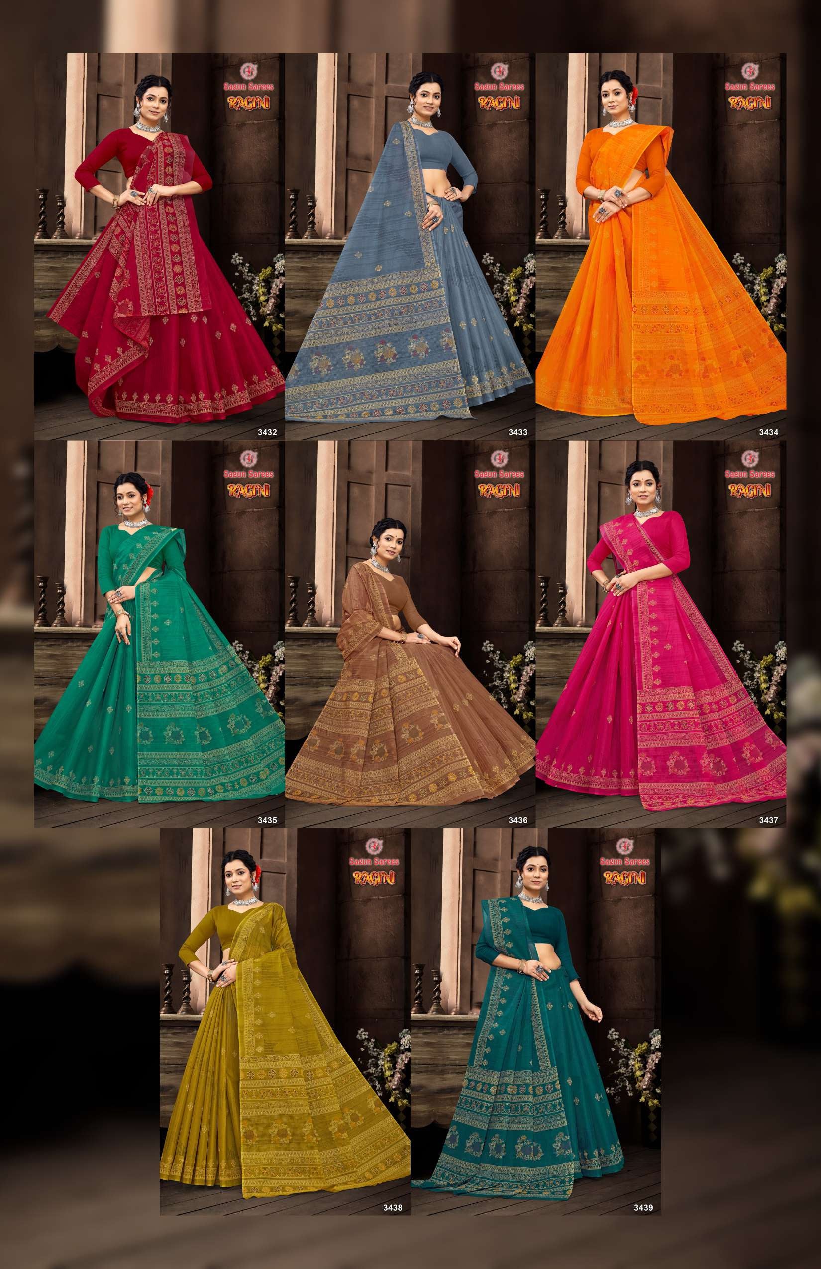Ragini Women's Cotton Woven Saree