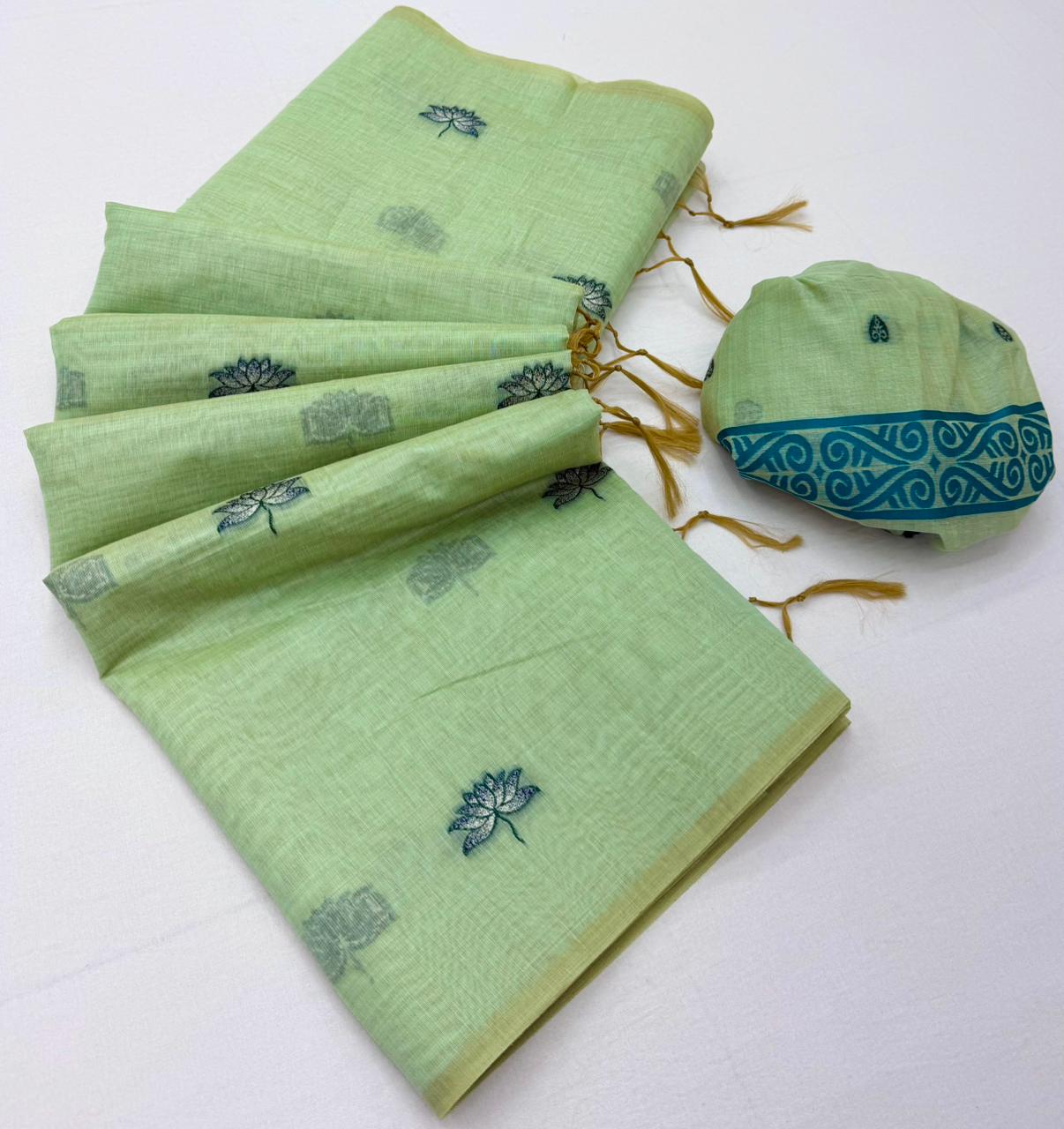 RajMata Tapti Cotton Jamdani Saree Set Wholesale