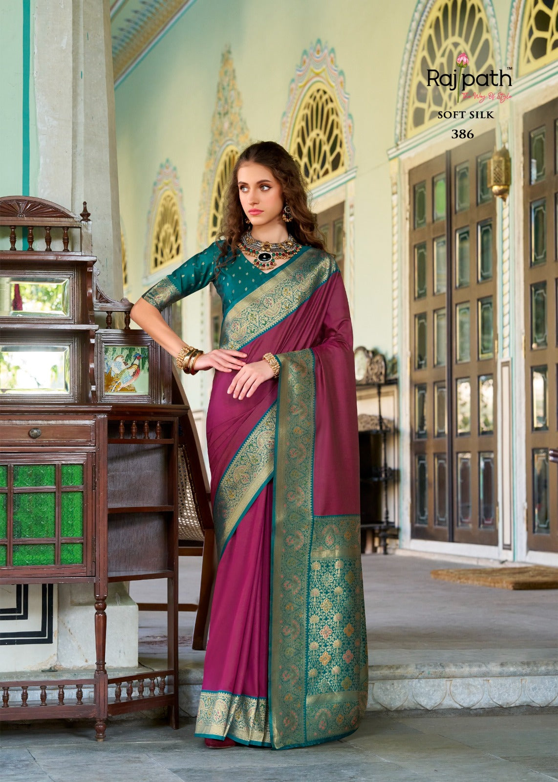 RajPath Chandan Silk Pure Soft Silk Saree 8 Pcs
