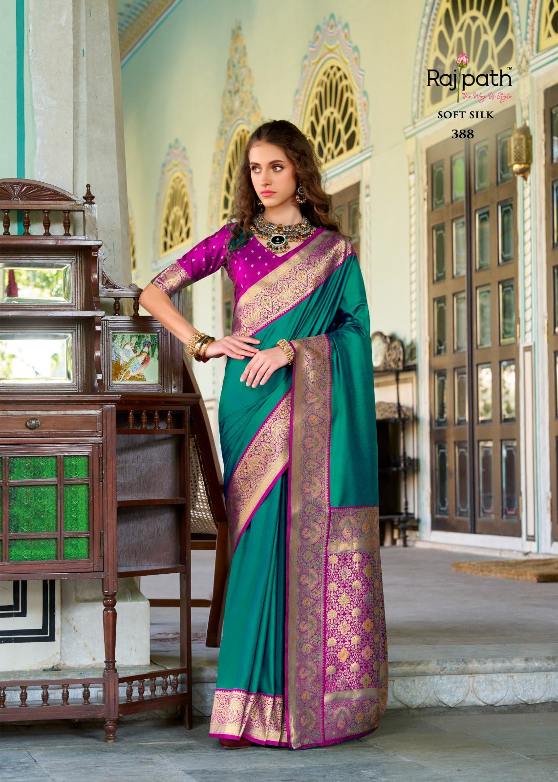 RajPath Chandan Silk Pure Soft Silk Saree 8 Pcs