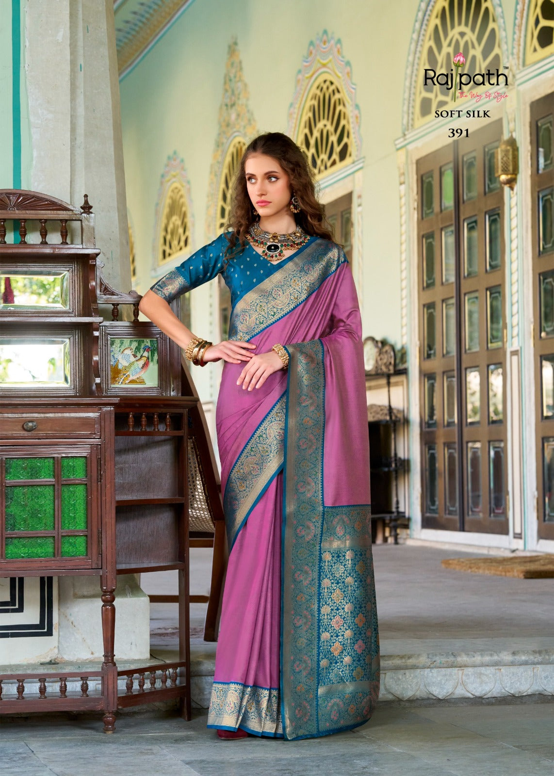 RajPath Chandan Silk Pure Soft Silk Saree 8 Pcs
