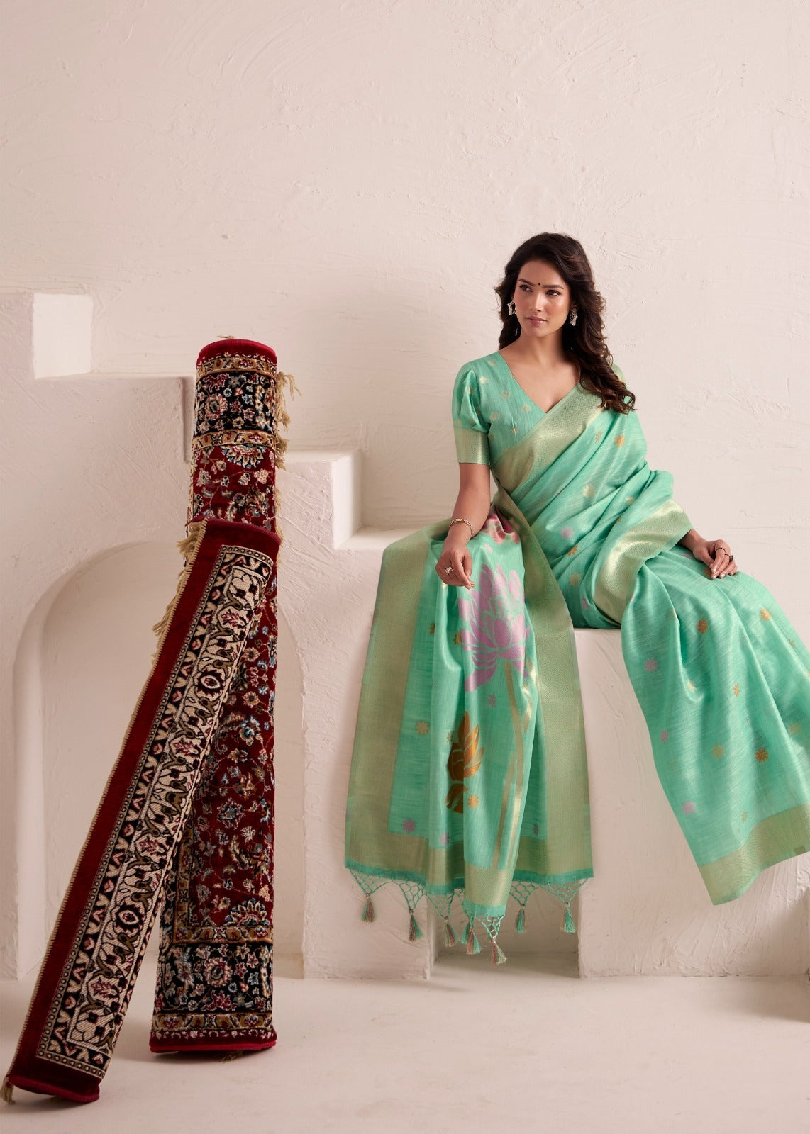 RajPath Dinamic Silk Saree Wholesale 6 Pcs Set