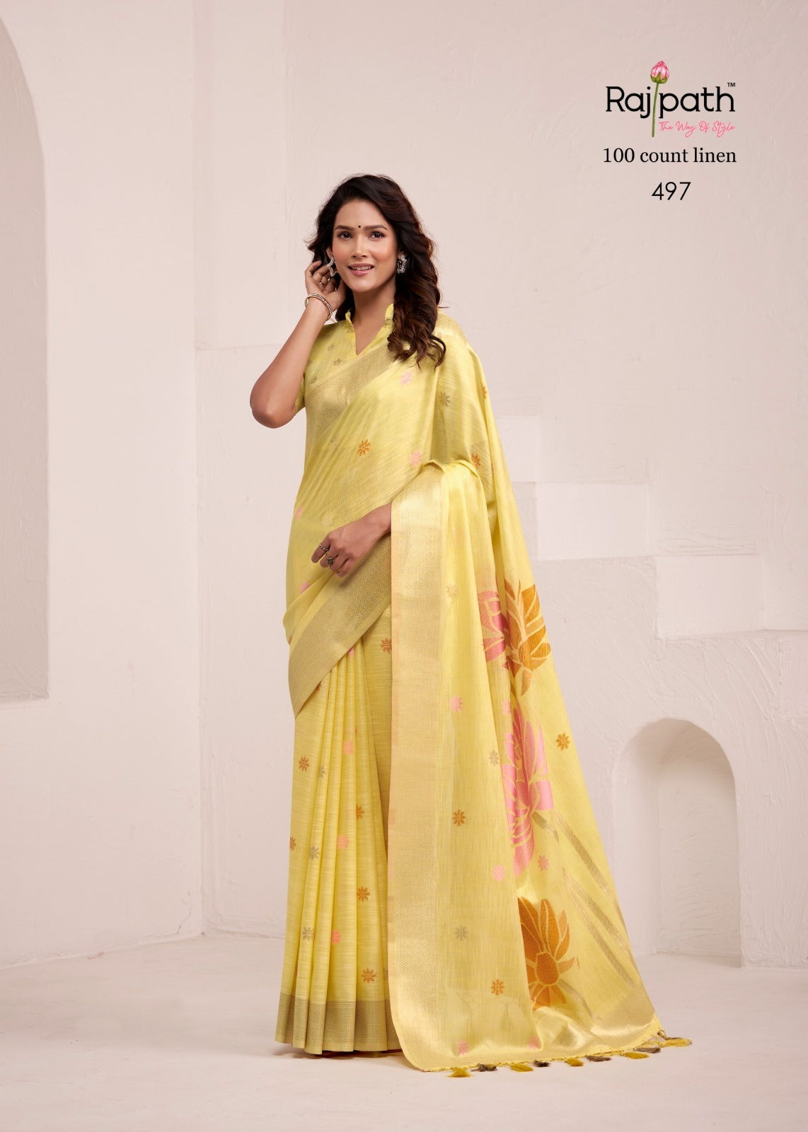 RajPath Dinamic Silk Saree Wholesale 6 Pcs Set