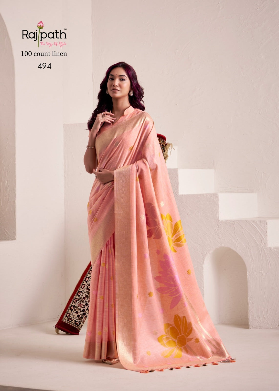 RajPath Dinamic Silk Saree Wholesale 6 Pcs Set