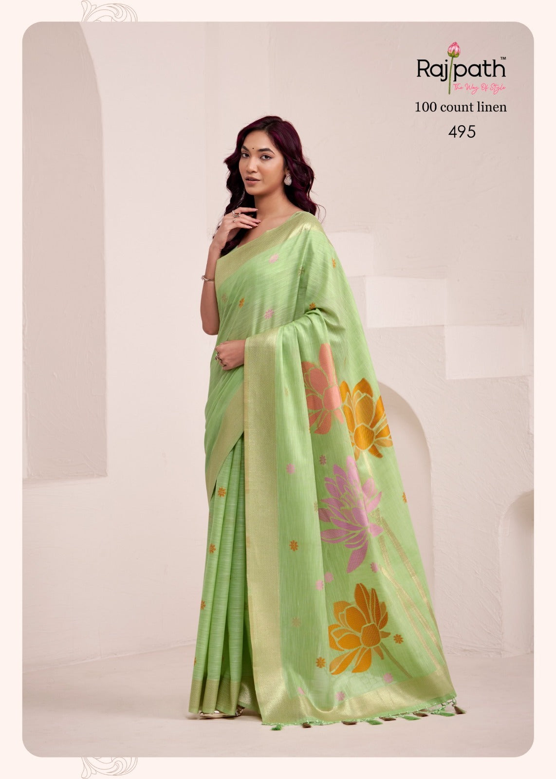 RajPath Dinamic Silk Saree Wholesale 6 Pcs Set