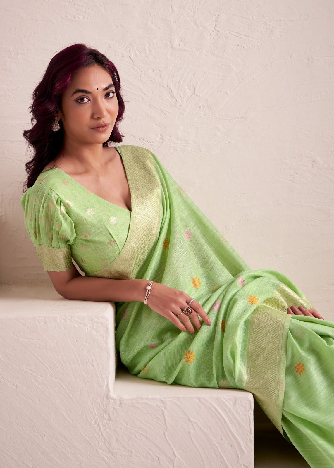 RajPath Dinamic Silk Saree Wholesale 6 Pcs Set