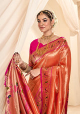 RajPath Fabrics Mangalya Silk Paithani Tissue Silk Saree - Wedding Collection