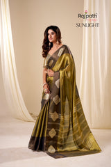 RajPath Fabrics Sunlight Handloom Tissue Soft Silk Saree - 6 Pcs Set