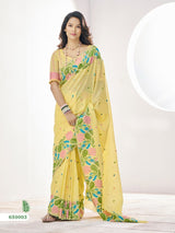 RajPath Gulabi Silk Linen Saree 6 Pcs Set