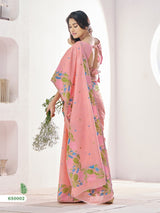 RajPath Gulabi Silk Linen Saree 6 Pcs Set