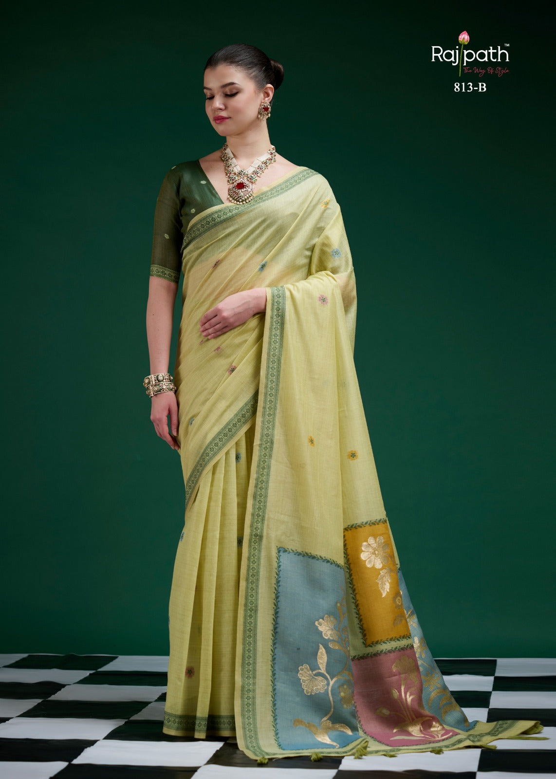 RajPath Jamdani Cotton Vol-2 Saree - 6 Pcs Set