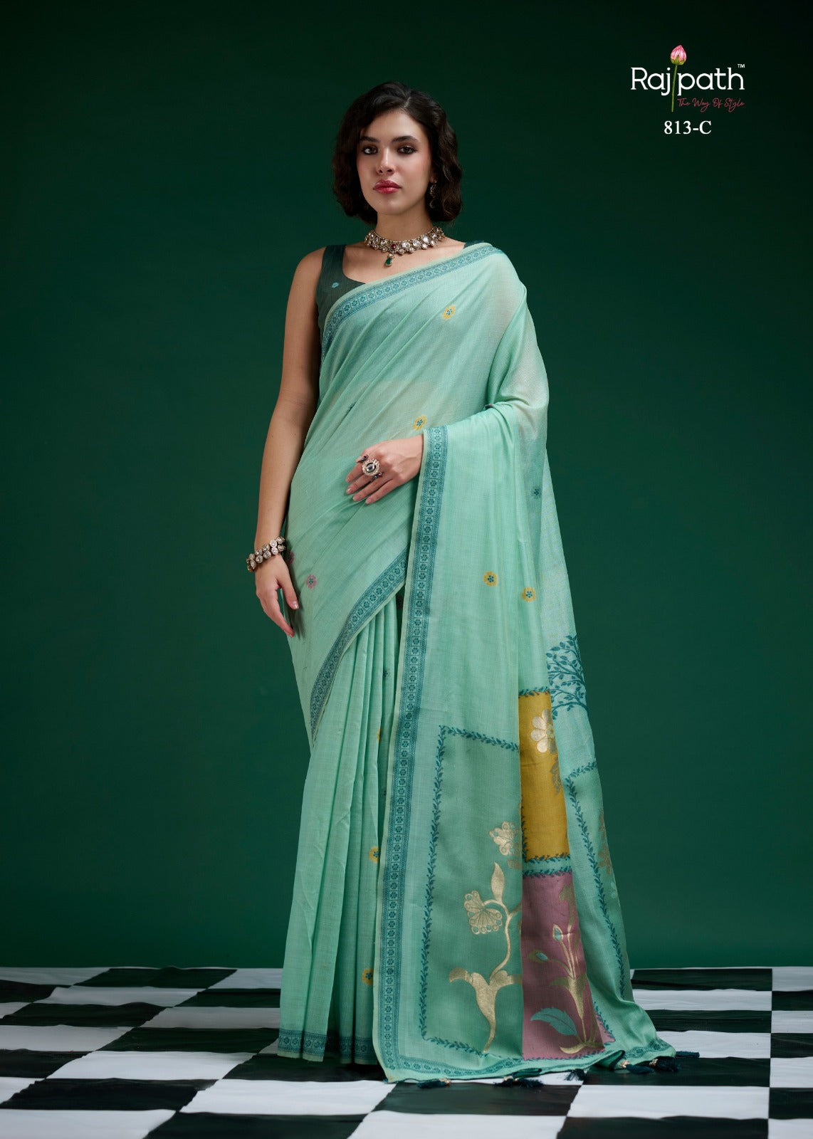 RajPath Jamdani Cotton Vol-2 Saree - 6 Pcs Set