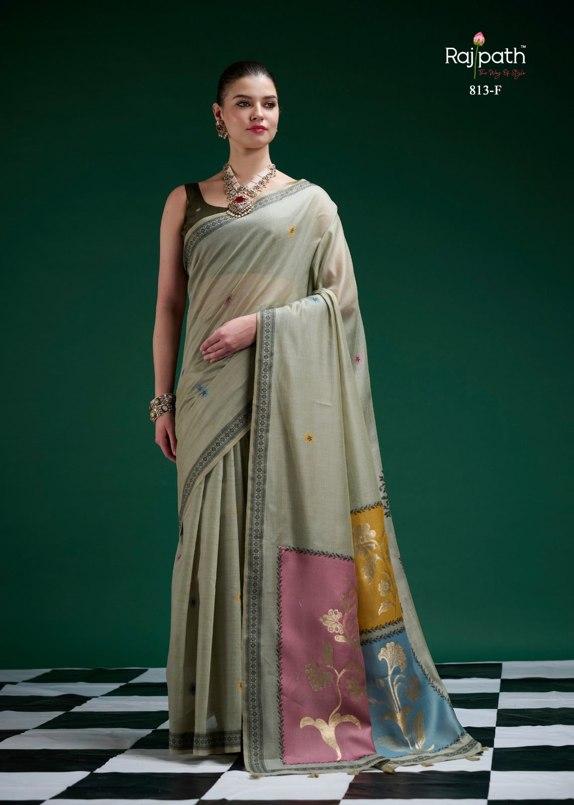 RajPath Jamdani Cotton Vol-2 Saree - 6 Pcs Set