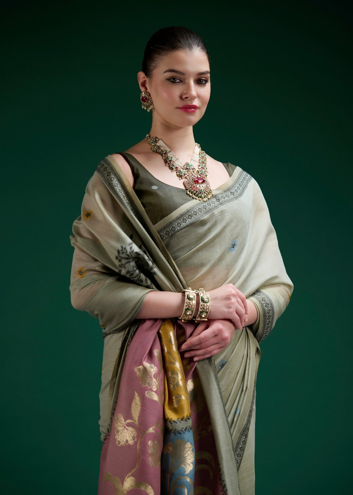 RajPath Jamdani Cotton Vol-2 Saree - 6 Pcs Set