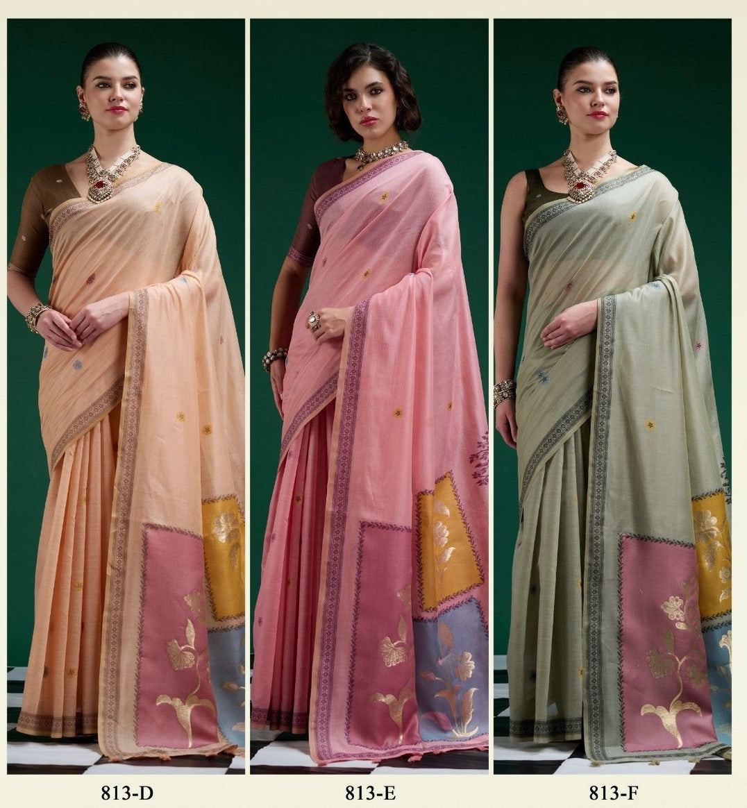 RajPath Jamdani Cotton Vol-2 Saree - 6 Pcs Set