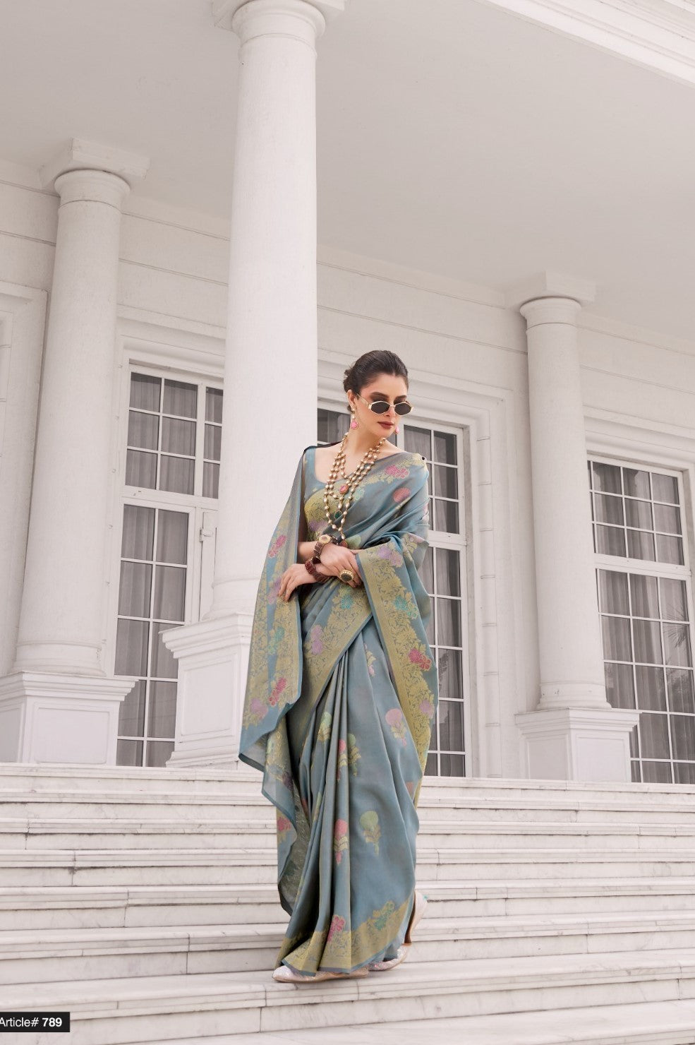 RajPath Koper Silk Kuraa Silk Designer Saree - 5 Pcs Wholesale Set
