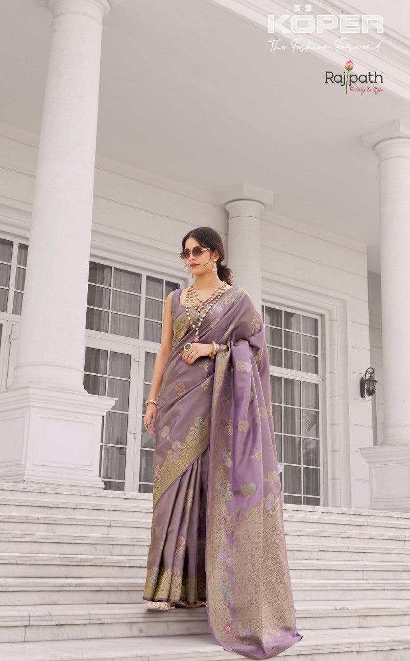 Premium Kuraa Silk Designer Saree with Running Blouse Piece