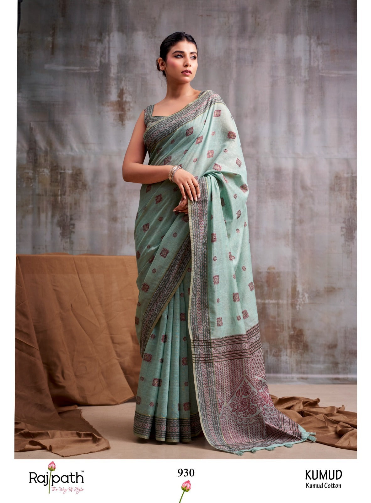 RajPath Kumud Modal Cotton Saree Set - 6 Pcs Designer Soft Cotton Collection