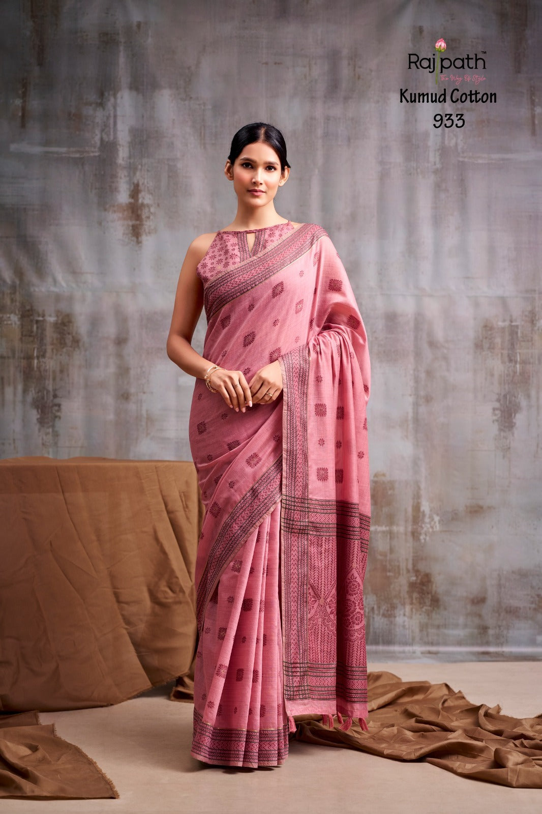 RajPath Kumud Modal Cotton Saree Set - 6 Pcs Designer Soft Cotton Collection