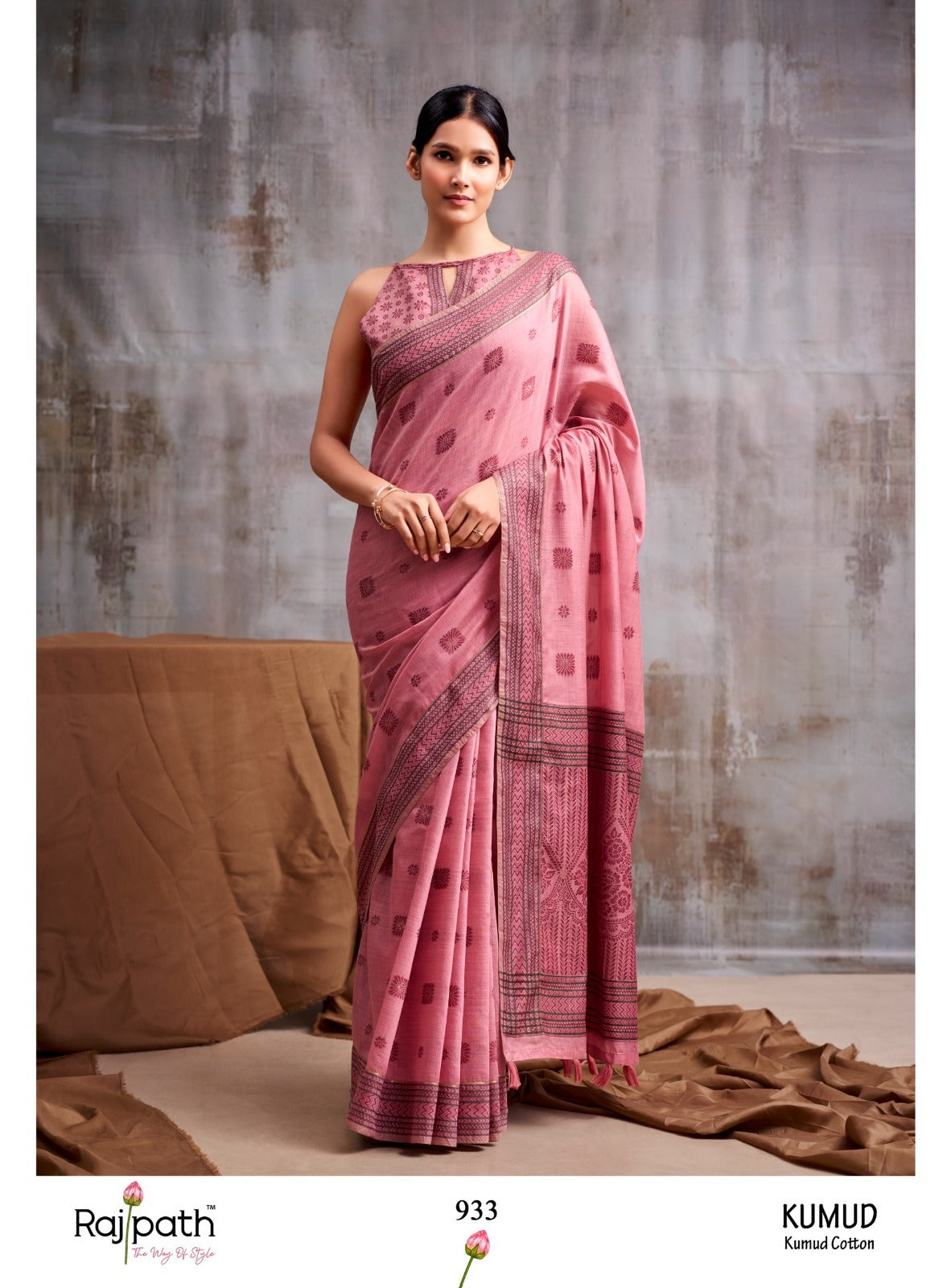 RajPath Kumud Modal Cotton Saree Set - 6 Pcs Designer Soft Cotton Collection