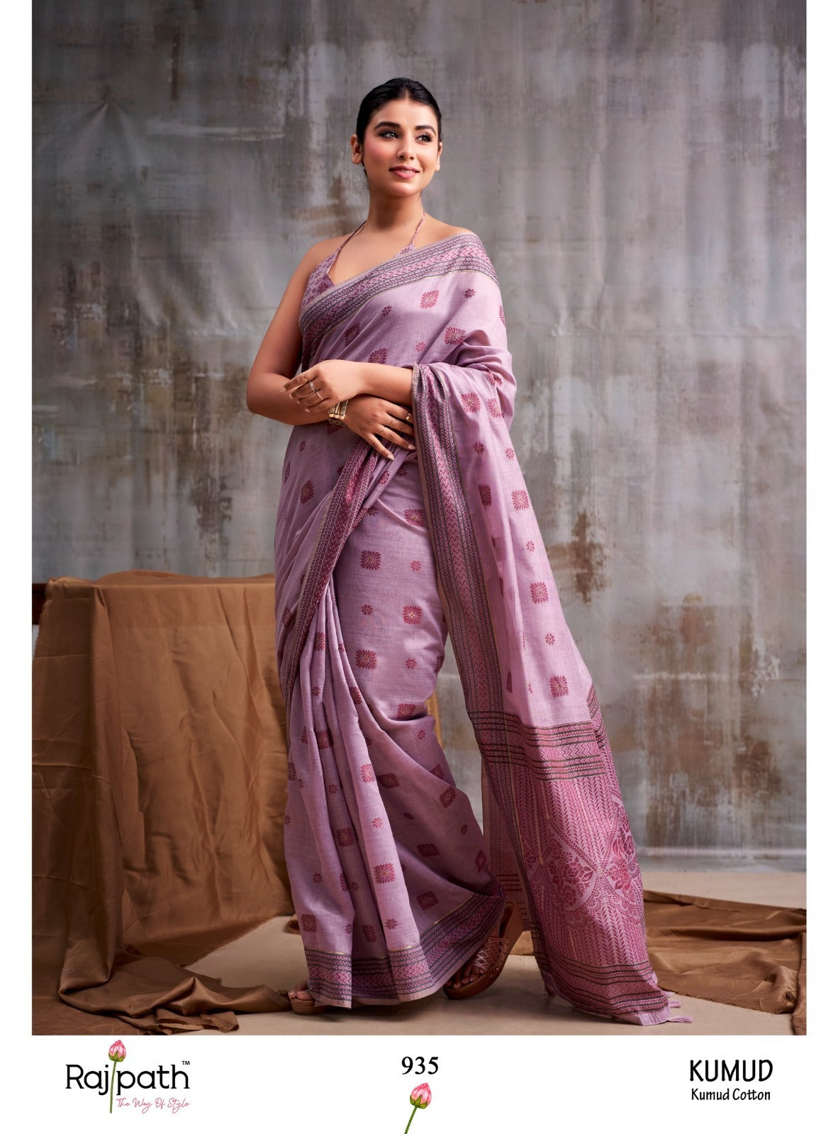 RajPath Kumud Modal Cotton Saree Set - 6 Pcs Designer Soft Cotton Collection