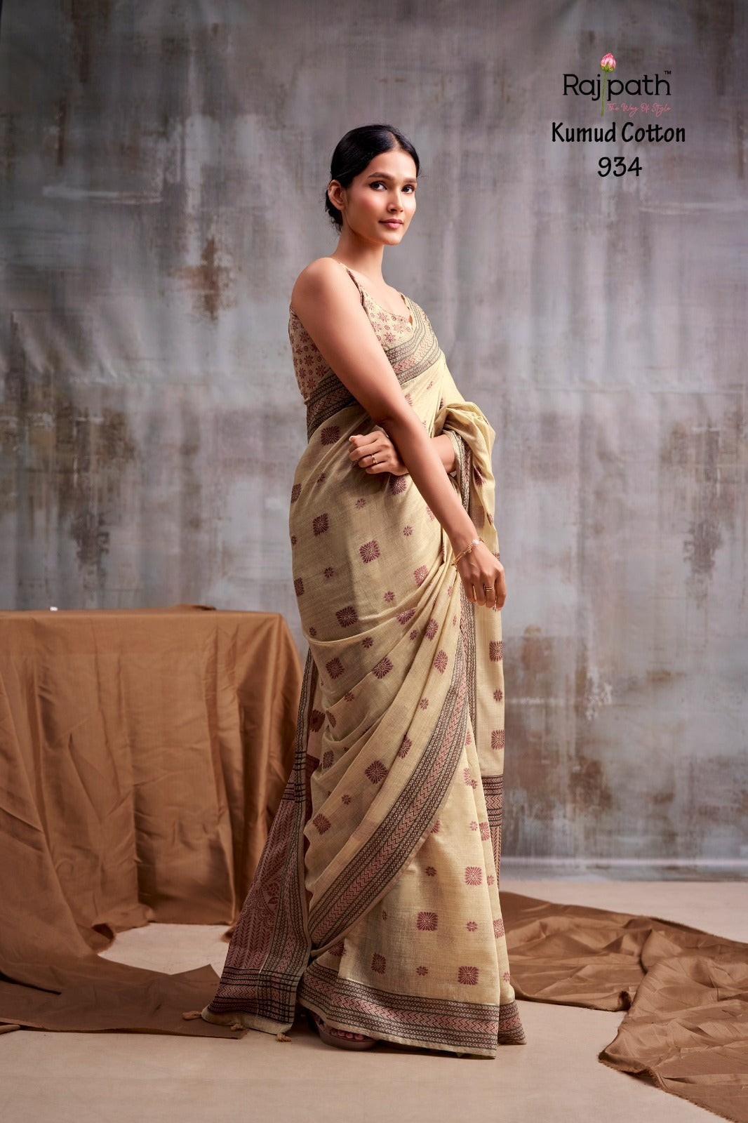 RajPath Kumud Modal Cotton Saree Set - 6 Pcs Designer Soft Cotton Collection