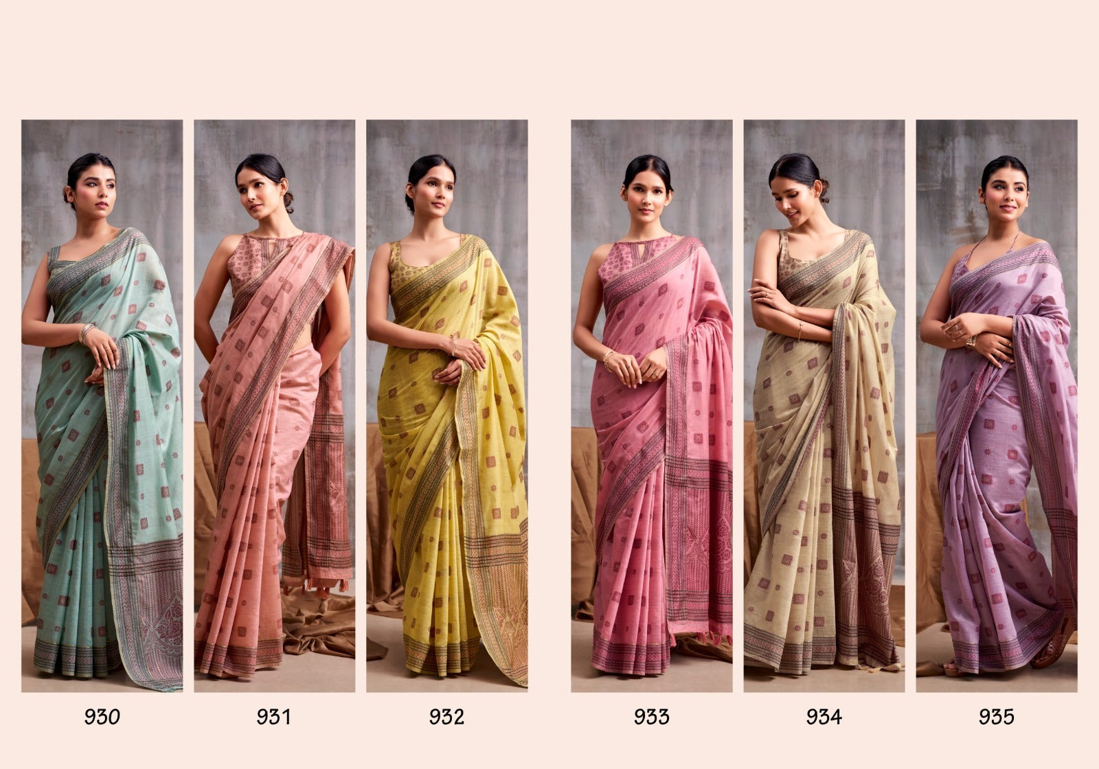 RajPath Kumud Modal Cotton Saree Set - 6 Pcs Designer Soft Cotton Collection
