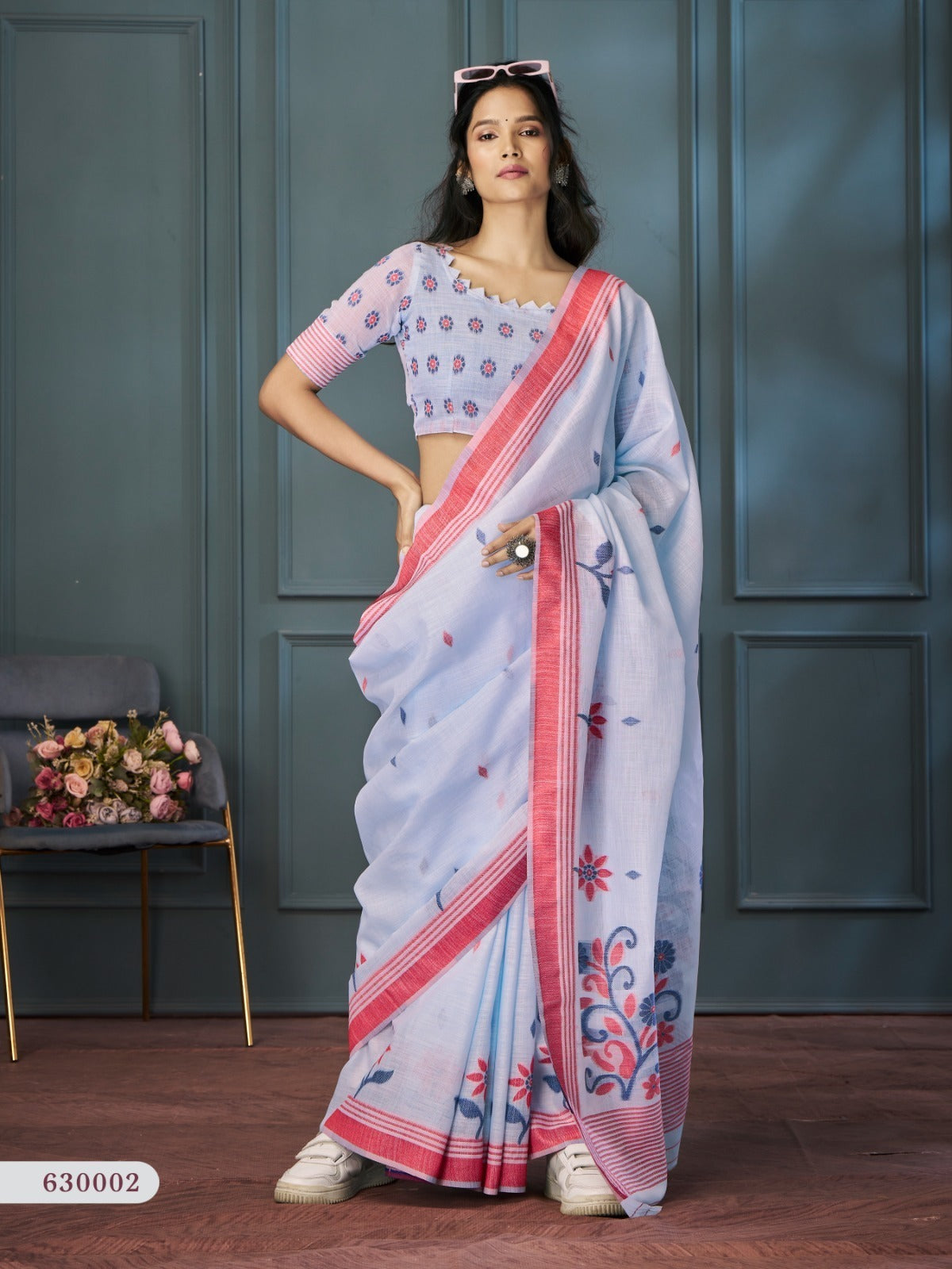 RajPath Rolex Linen Saree Wholesale Surat - Weaving Set
