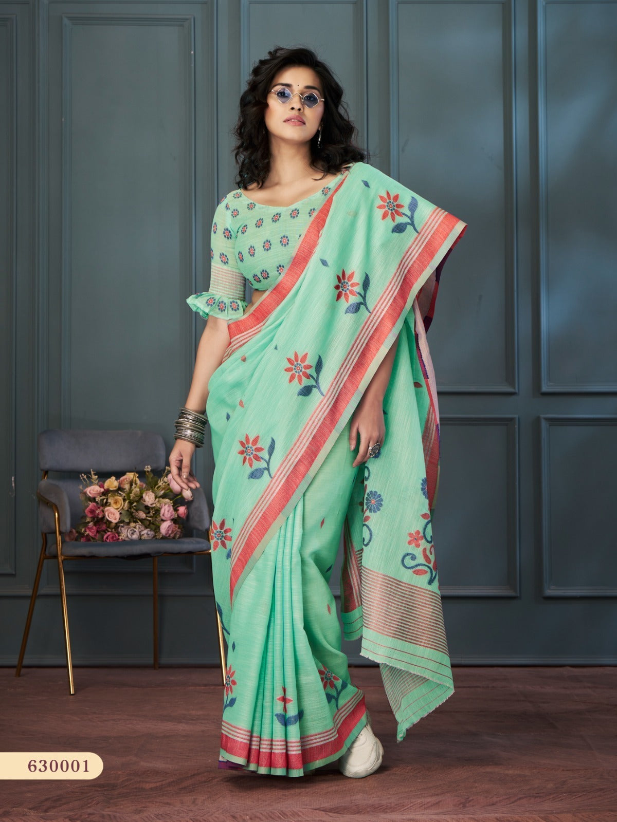 RajPath Rolex Linen Saree Wholesale Surat - Weaving Set