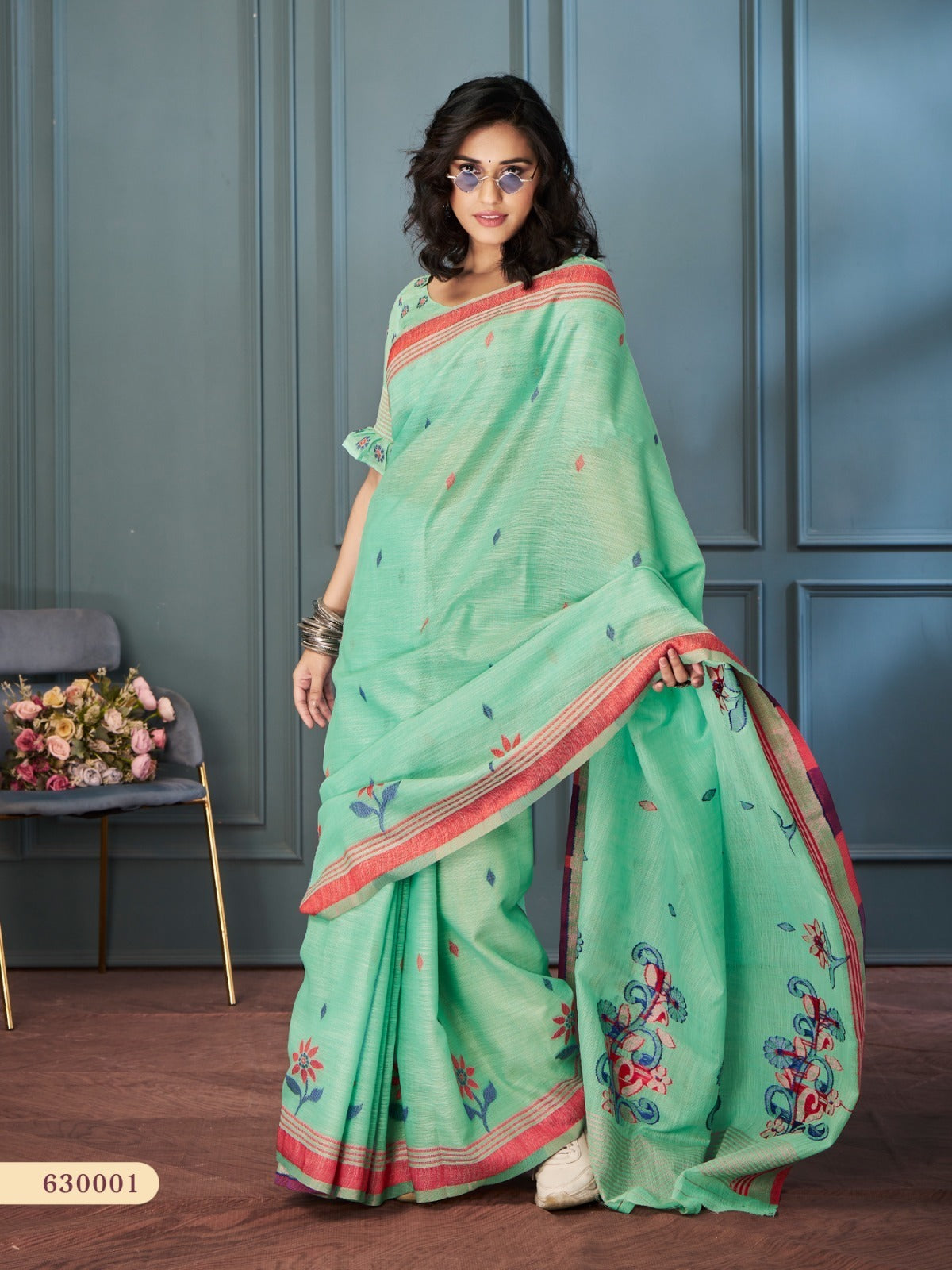 RajPath Rolex Linen Saree Wholesale Surat - Weaving Set