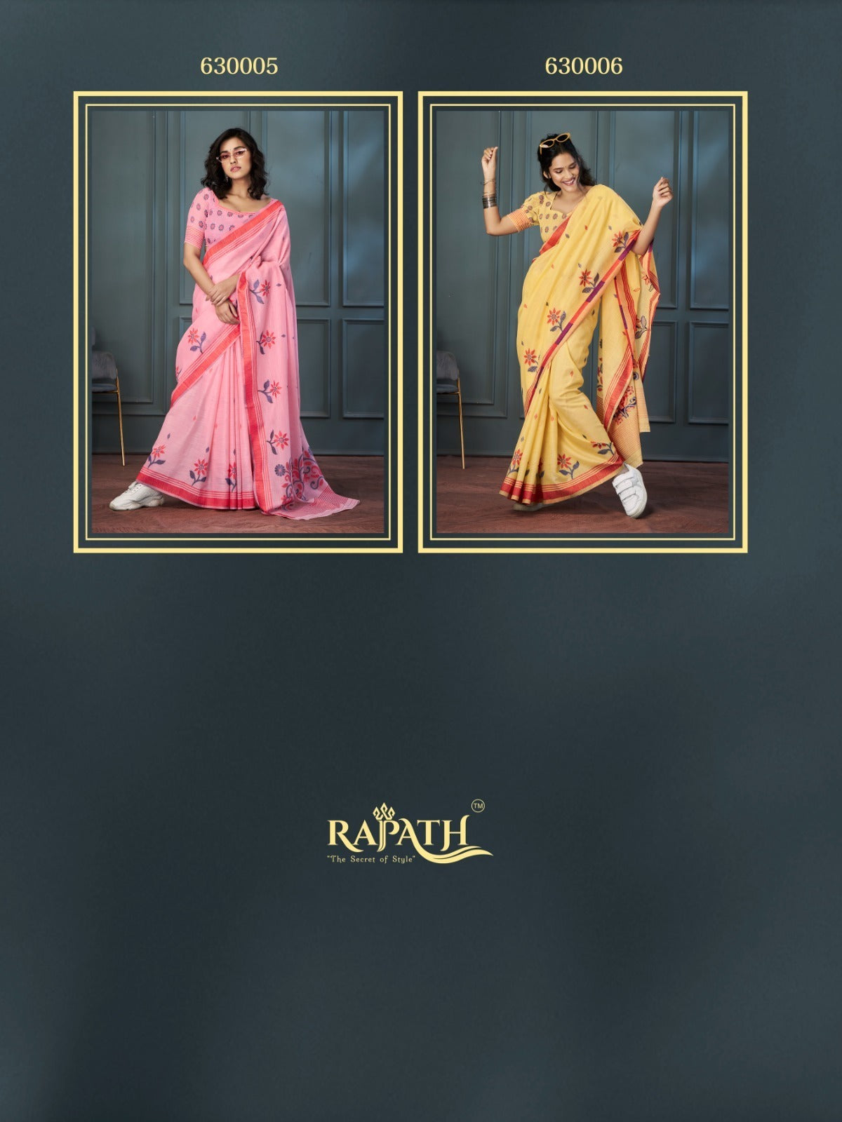 RajPath Rolex Linen Saree Wholesale Surat - Weaving Set