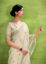 RajPath Sunrise Linen Silk Saree Set - Elegant Soft Silk Designer Collection 6 Pcs Set