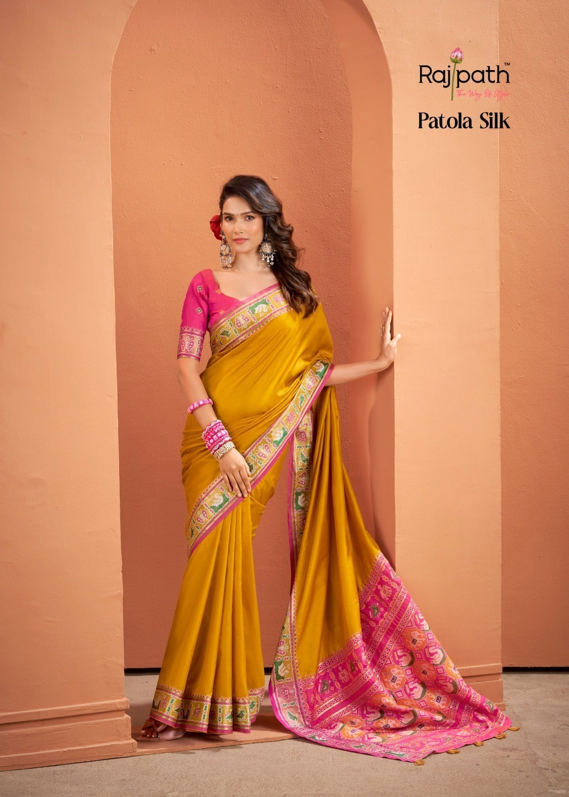 RajPath Vrundavn Patola Silk Saree Set Wholesale