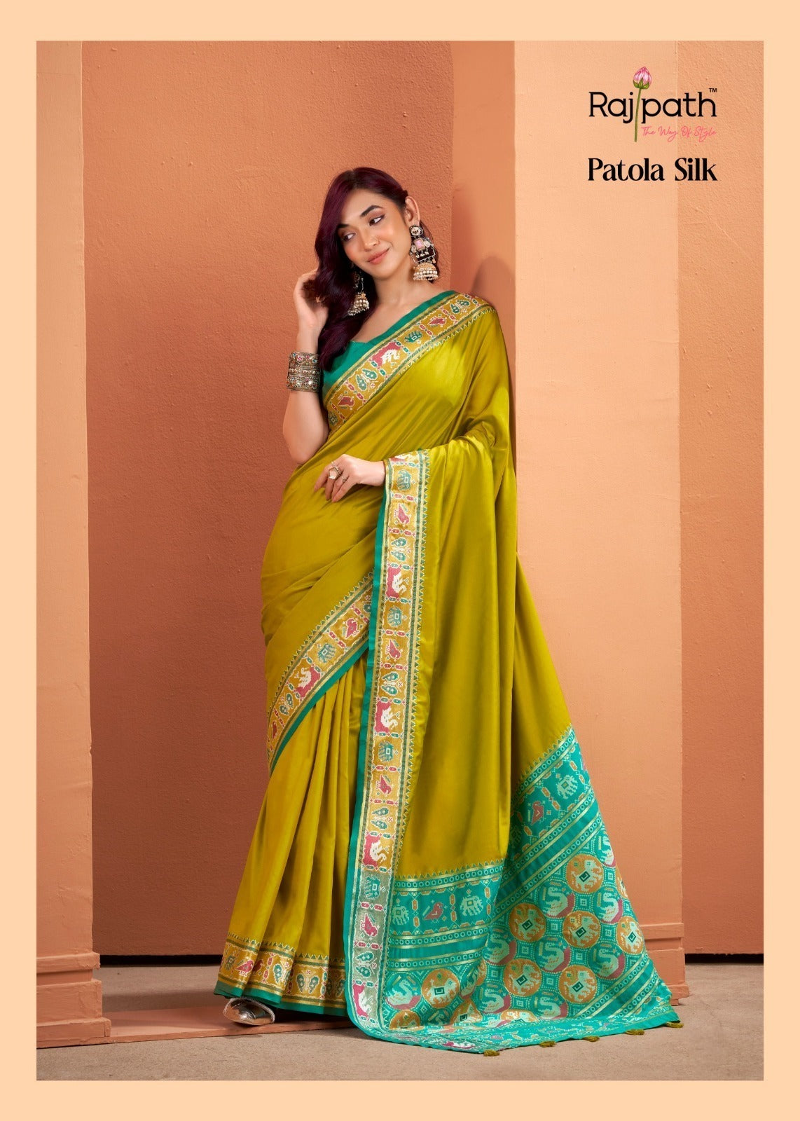 RajPath Vrundavn Patola Silk Saree Set Wholesale