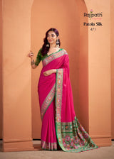 RajPath Vrundavn Patola Silk Saree Set Wholesale