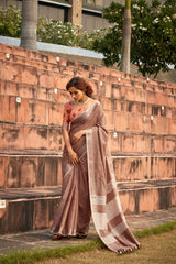 RajYog Abhirupi Soft Linen Silk Saree - Khadi Design Premium Collection - M.R. Saree Emporium