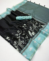 RajYog Charvi Tusser Soft Tusser Saree with Bentex Border - 6 Pcs Set - Wholesale