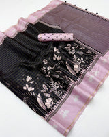 RajYog Charvi Tusser Soft Tusser Saree with Bentex Border - 6 Pcs Set - Wholesale