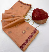 RajYog Hansini Soft Chanderi Silk Saree - Madhubani Print - 6 Pcs Set